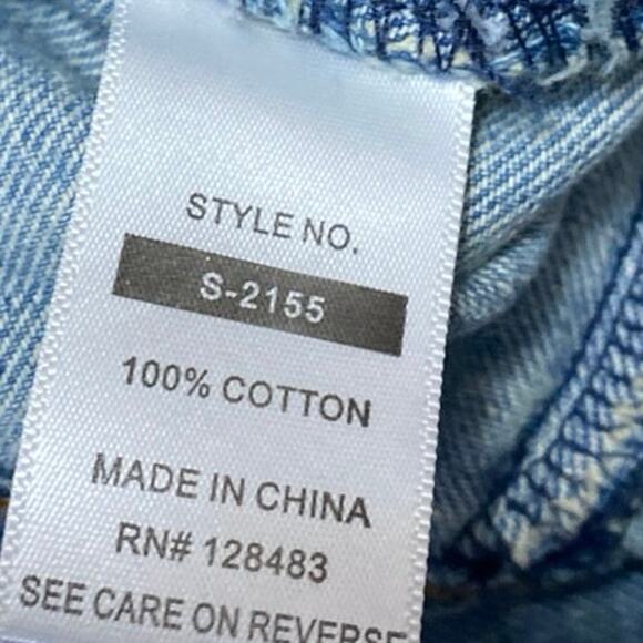 Molly Green Blue Button Fly Pockets Midi Flared A-Line Denim Jeans Skirt Size M - Picture 5 of 5